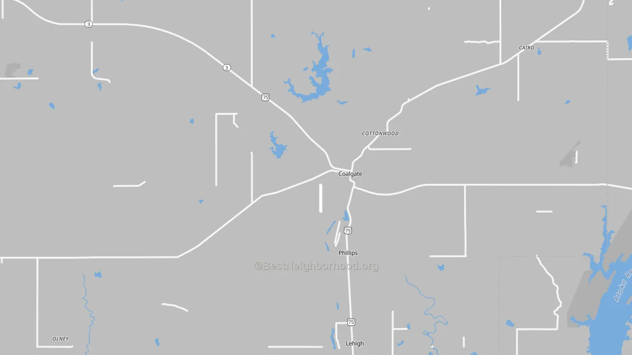 Transit Grade map of 74538, OK