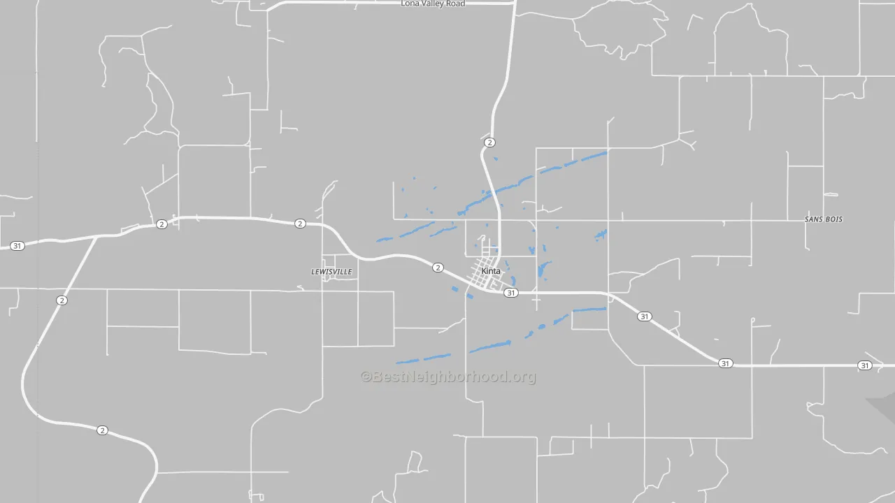 Transit Grade map of 74552, OK