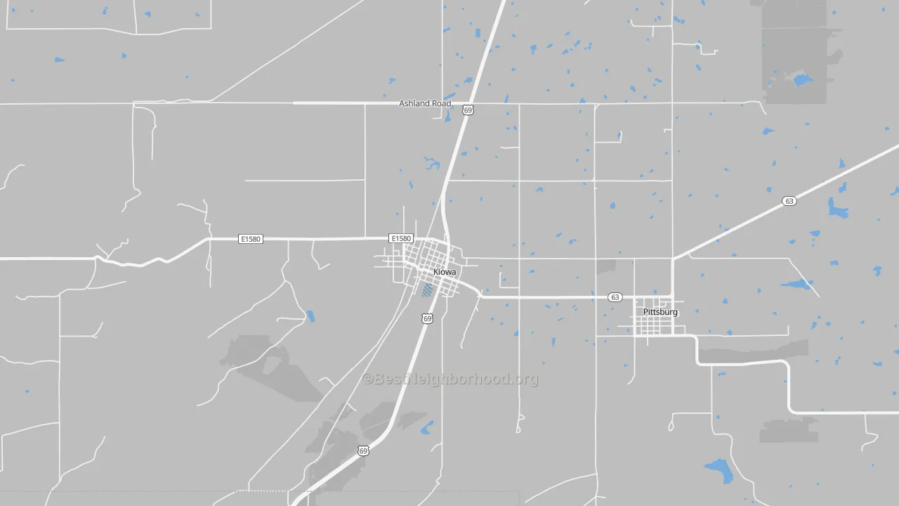 Transit Grade map of 74553, OK