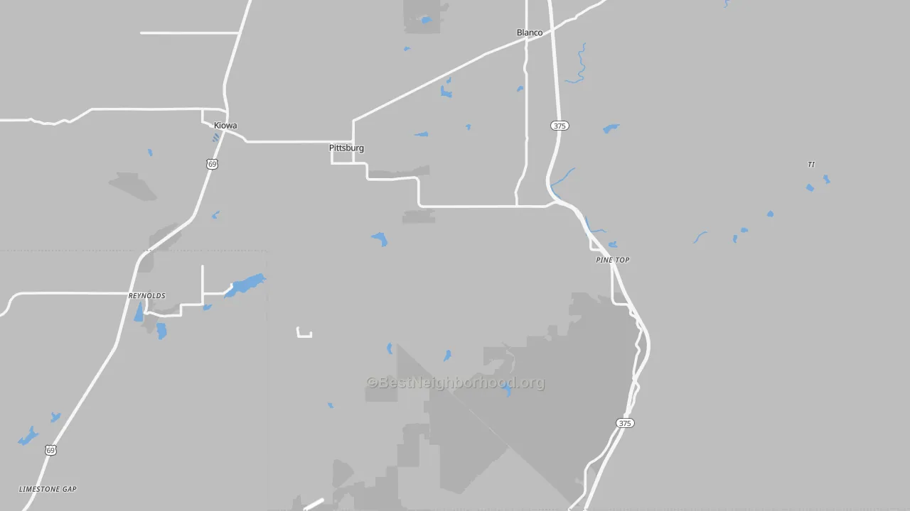 Transit Grade map of 74560, OK