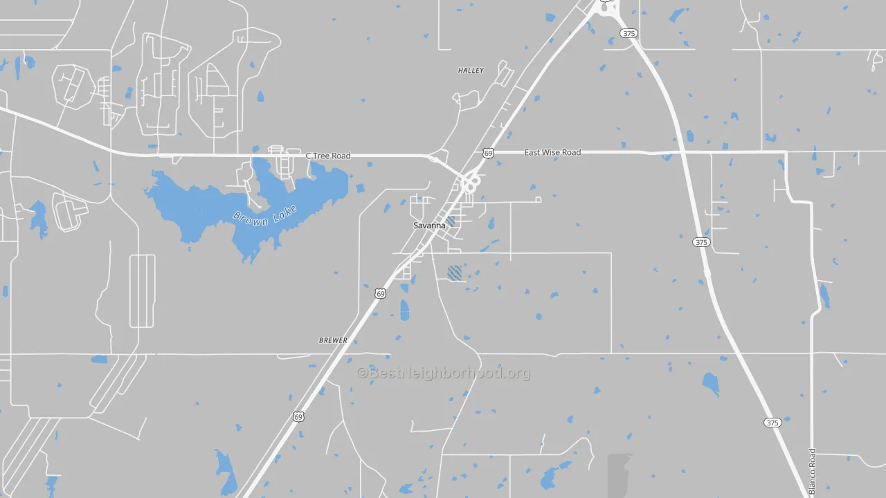 Transit Grade map of 74565, OK