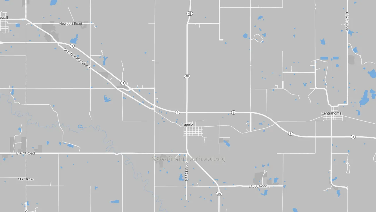 Transit Grade map of 74572, OK