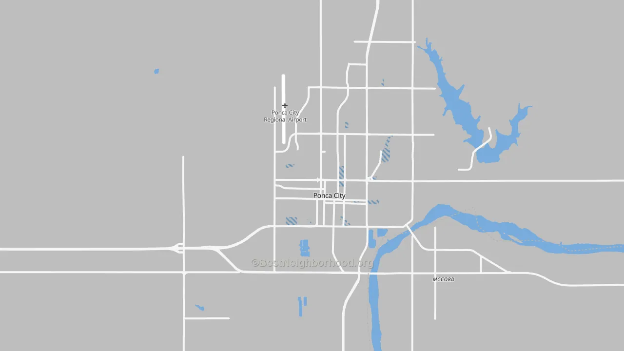 Transit Grade map of 74601, OK