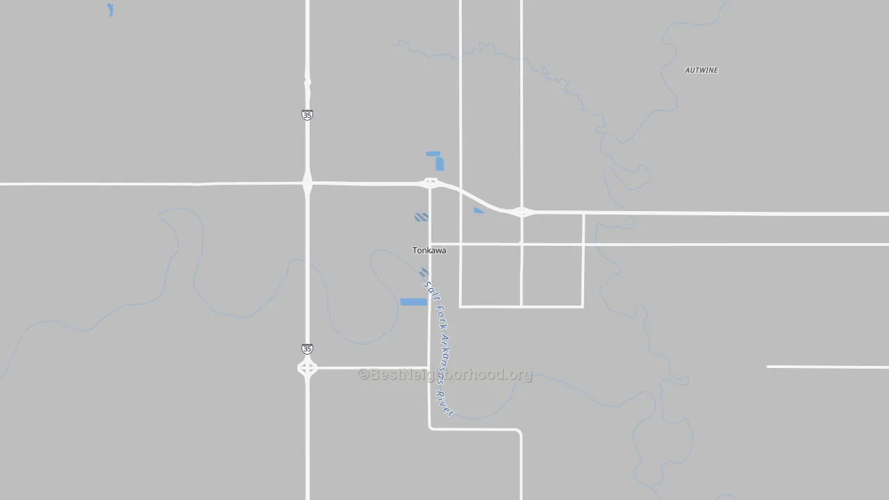 Transit Grade map of 74653, OK