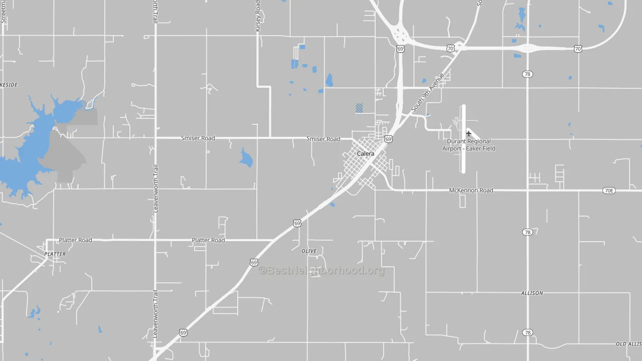 Transit Grade map of 74730, OK