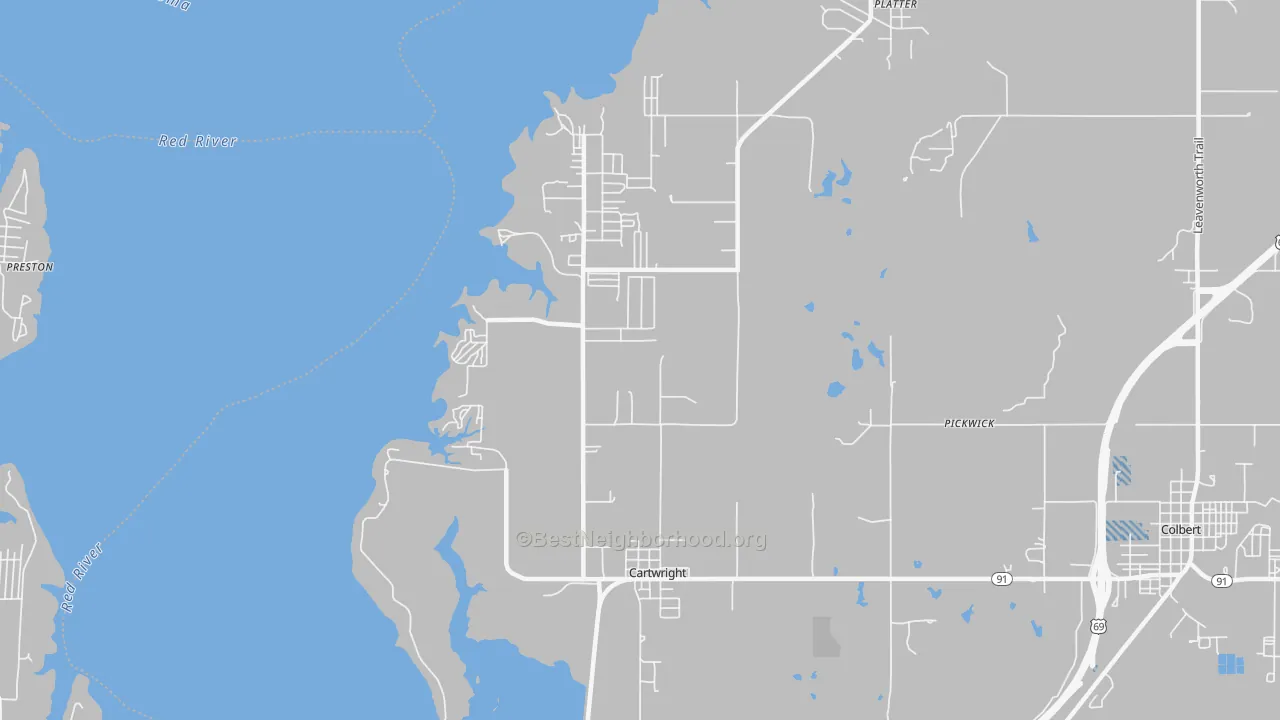 Transit Grade map of 74731, OK