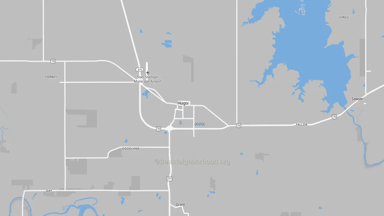 Transit Grade map of 74743, OK