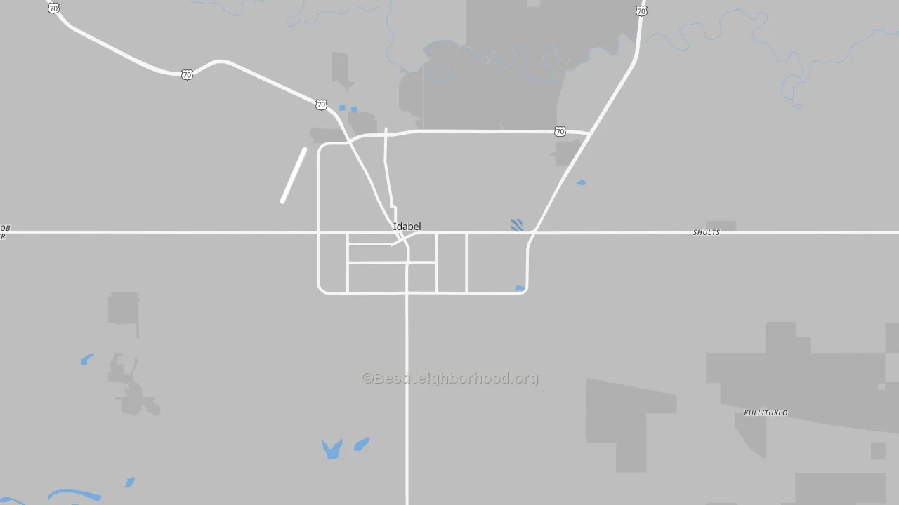 Transit Grade map of 74745, OK