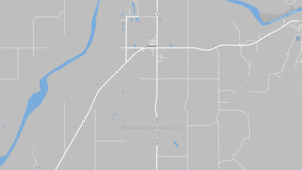 Transit Grade map of 74827, OK