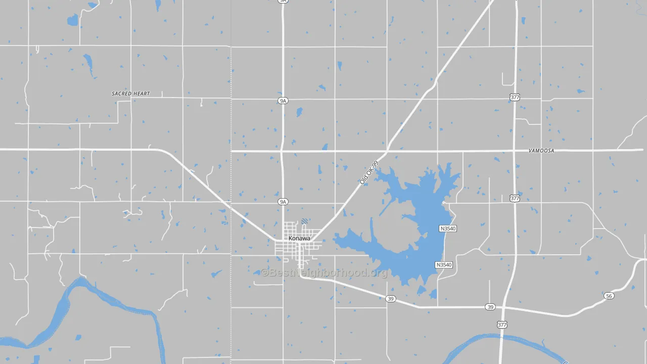 Transit Grade map of 74849, OK