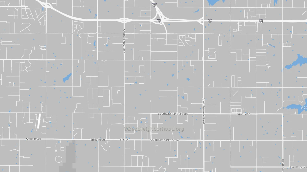 Transit Grade map of 74857, OK
