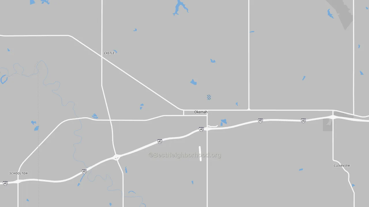 Transit Grade map of 74859, OK