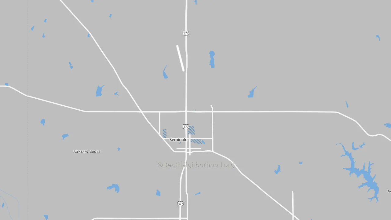 Transit Grade map of 74868, OK