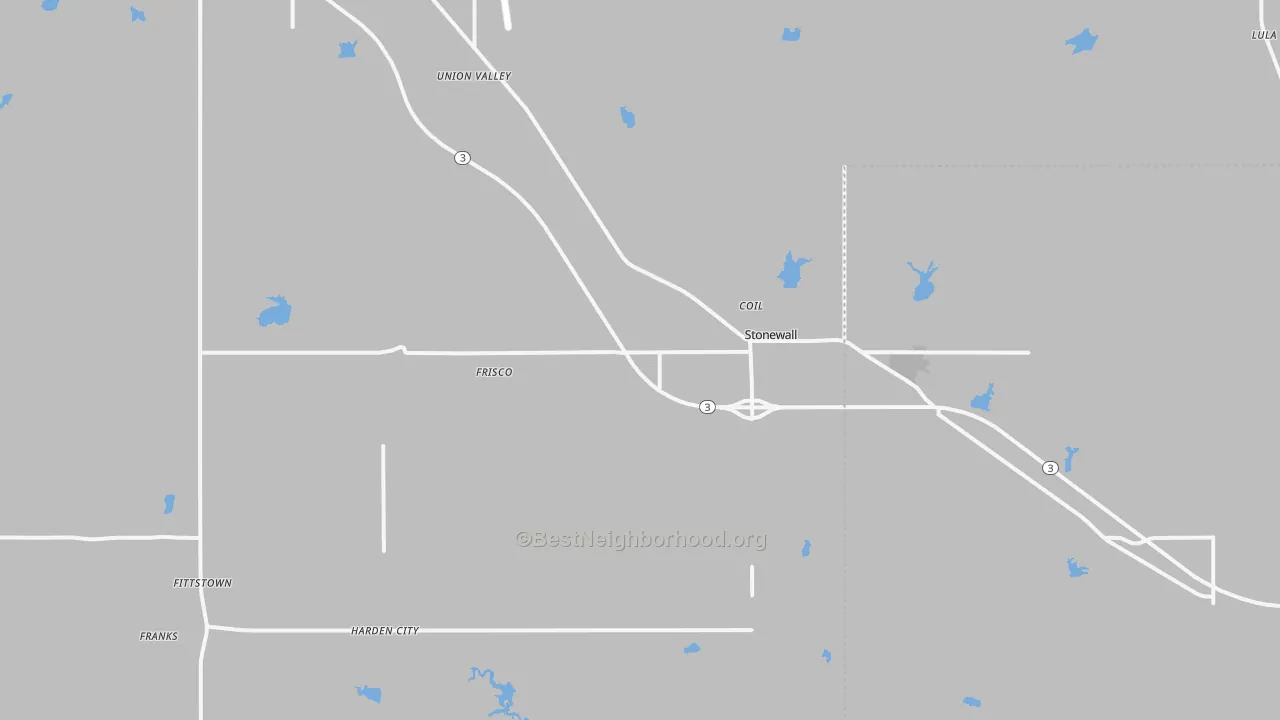 Transit Grade map of 74871, OK