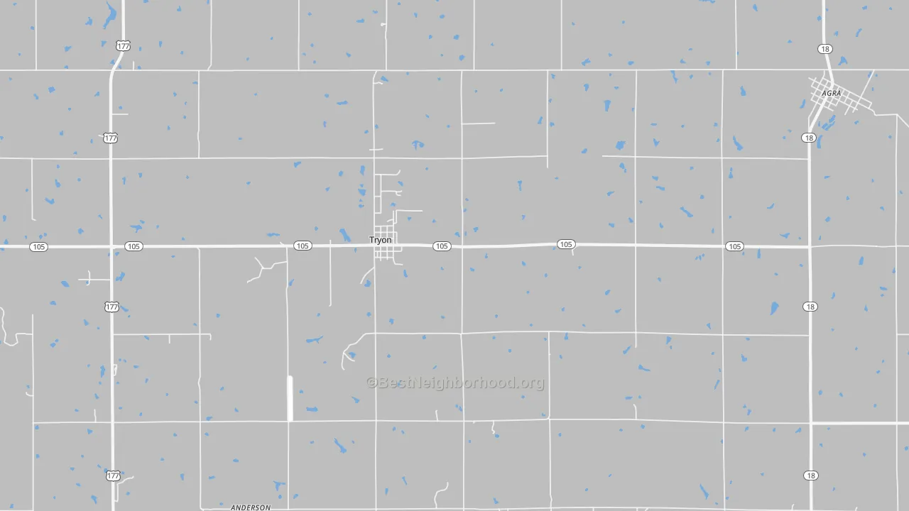 Transit Grade map of 74875, OK