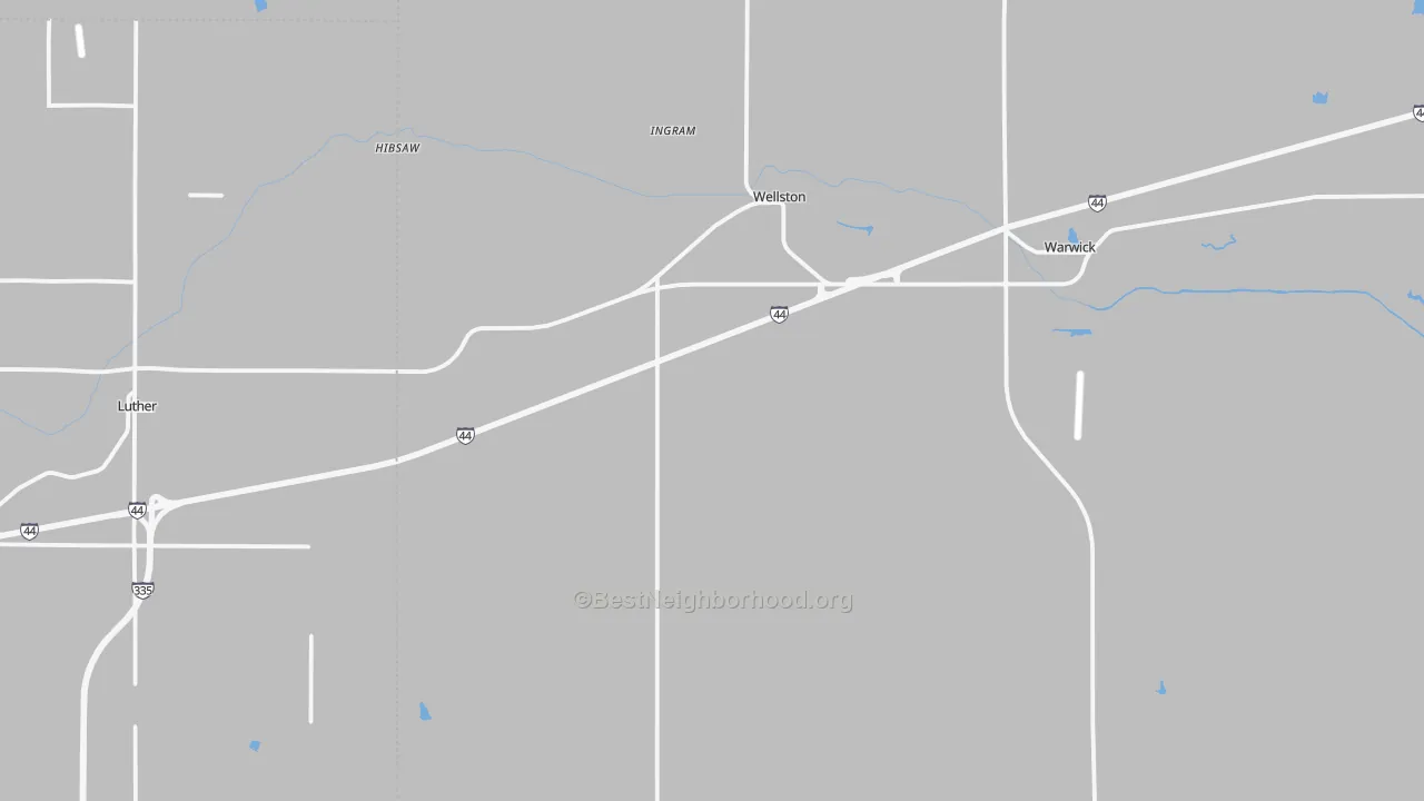 Transit Grade map of 74881, OK