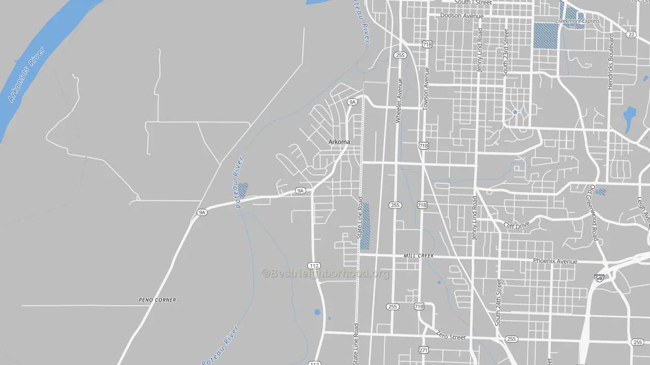 Transit Grade map of 74901, OK