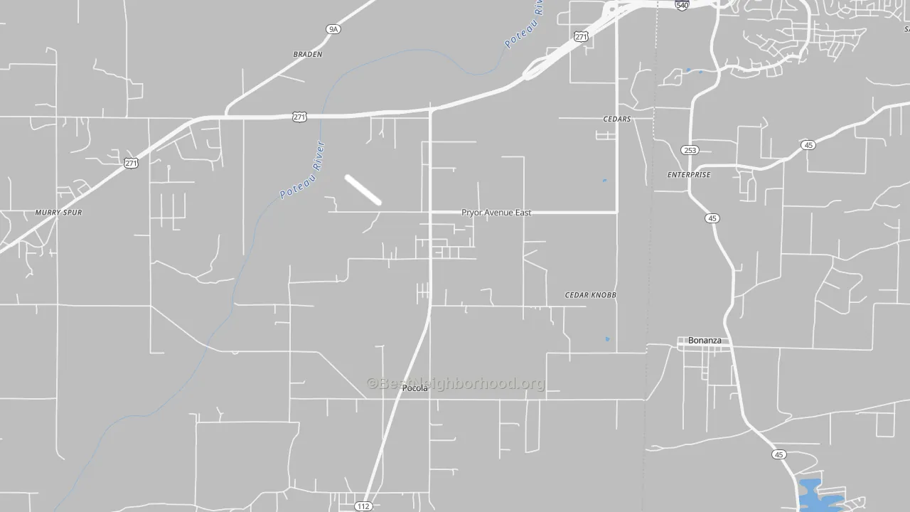 Transit Grade map of 74902, OK