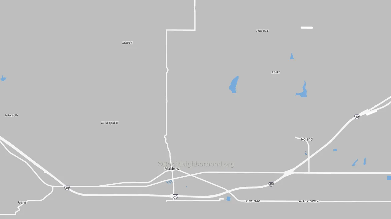 Transit Grade map of 74948, OK