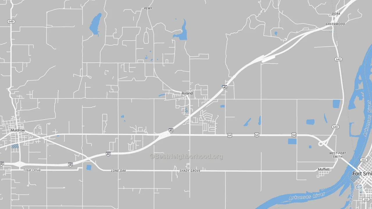 Transit Grade map of 74954, OK