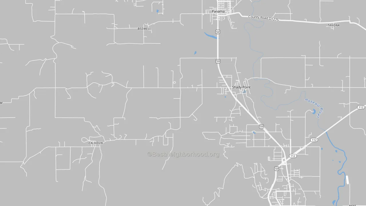 Transit Grade map of 74956, OK