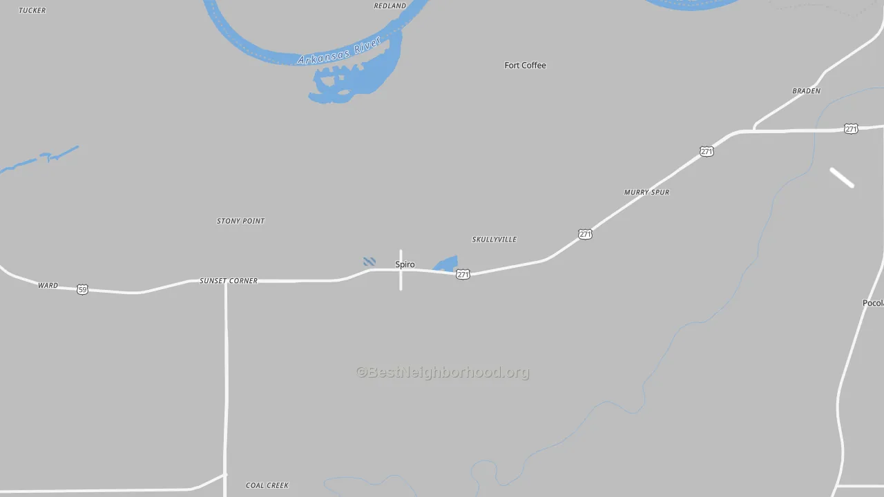 Transit Grade map of 74959, OK