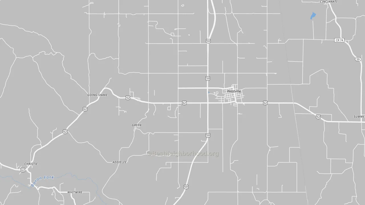 Transit Grade map of 74965, OK