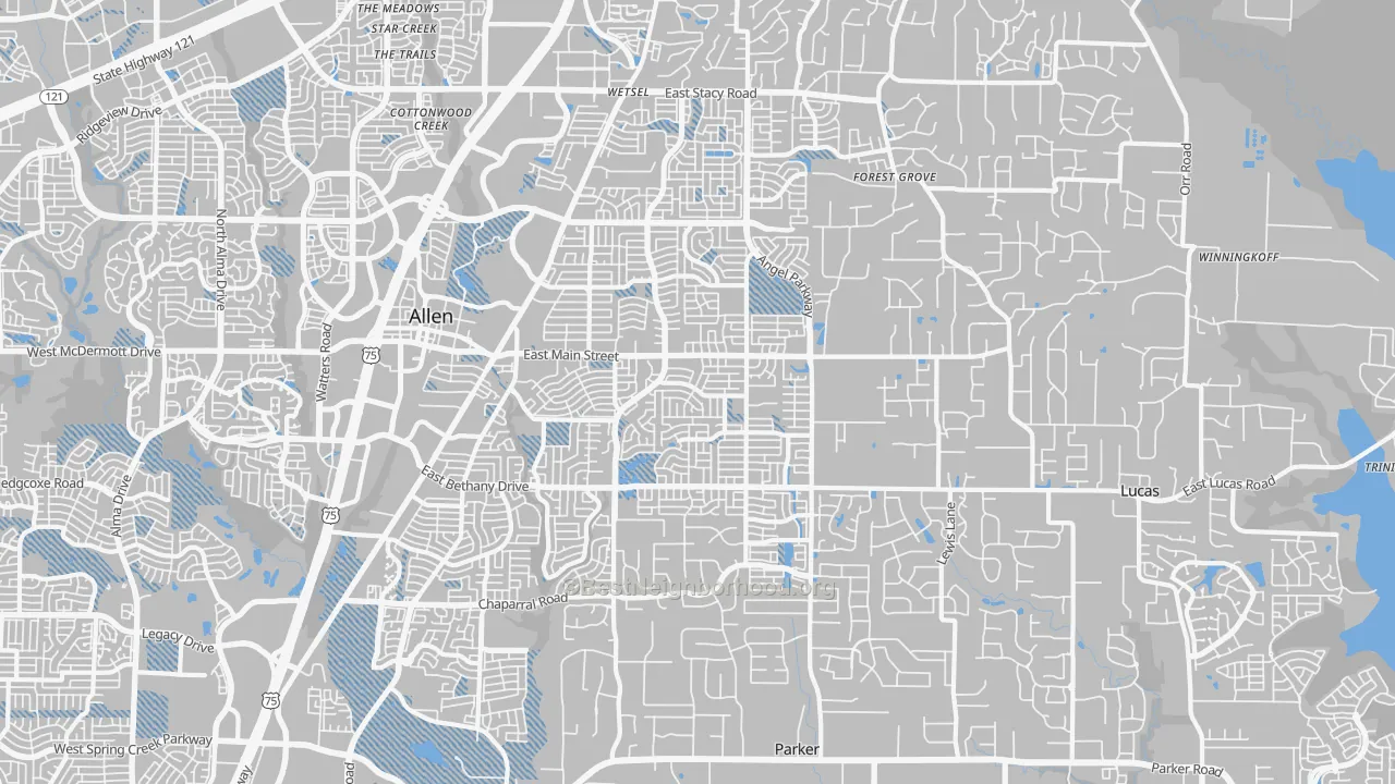 Transit Grade map of 75002, TX