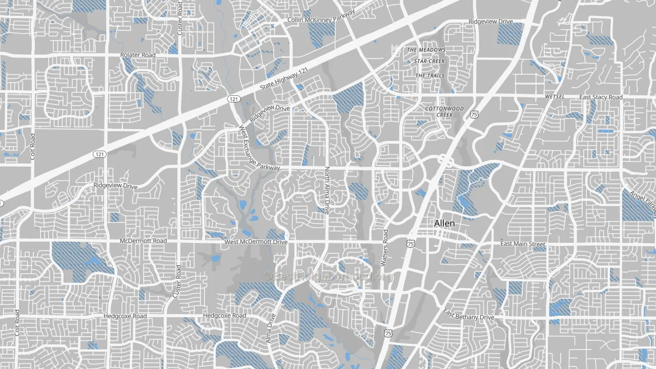 Transit Grade map of 75013, TX