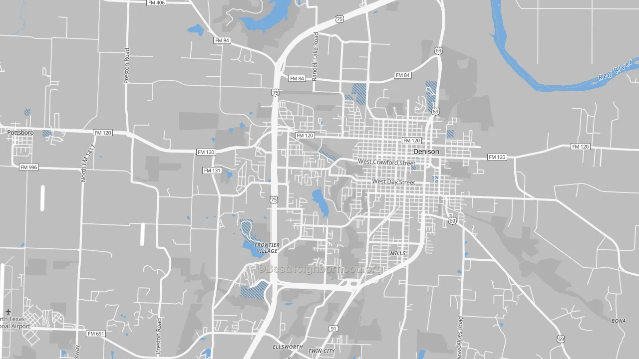 Transit Grade map of 75020, TX