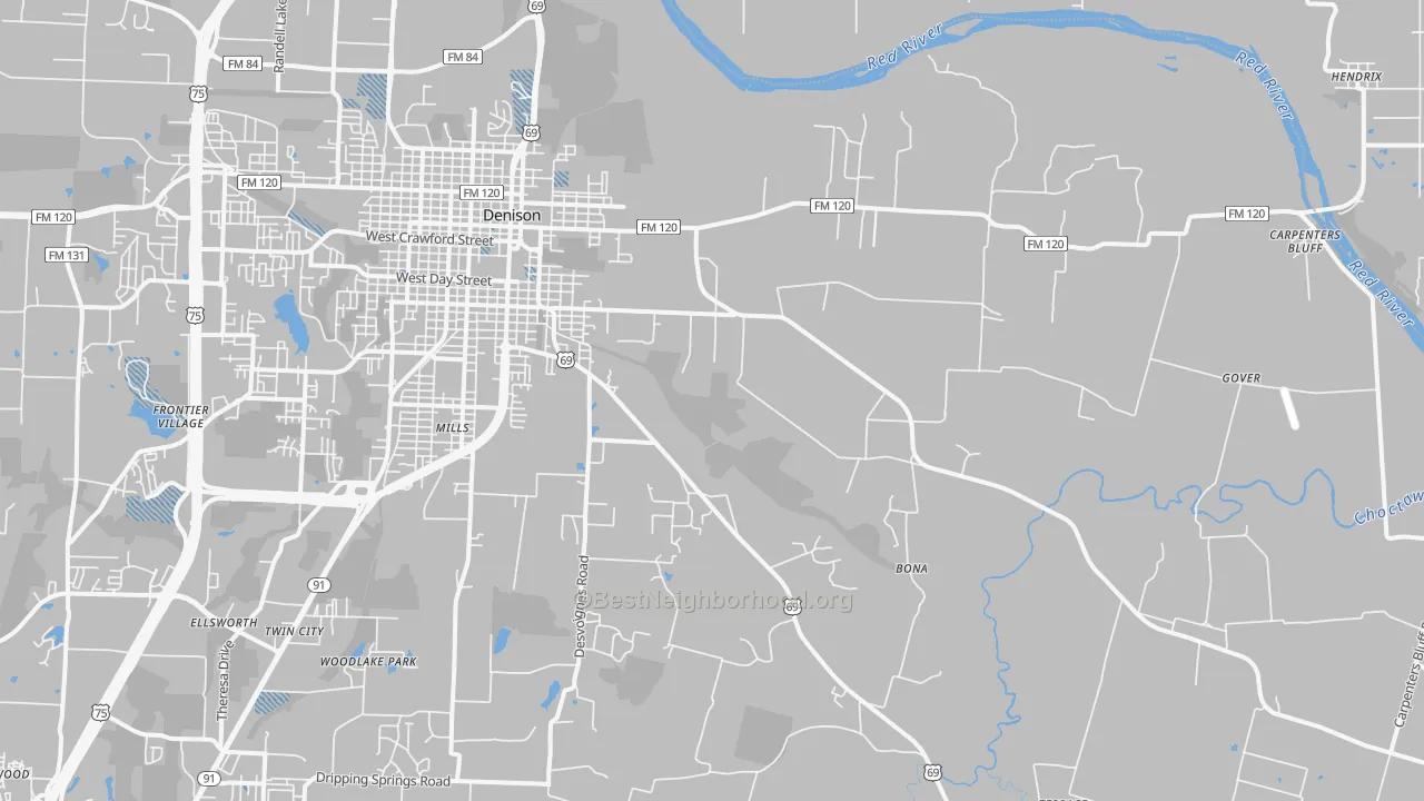 Transit Grade map of 75021, TX