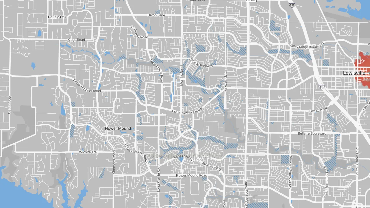Transit Grade map of 75028, TX