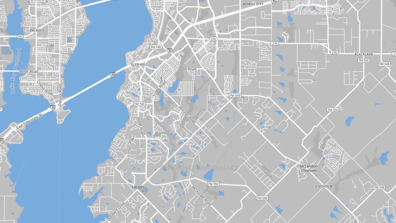 Transit Grade map of 75032, TX