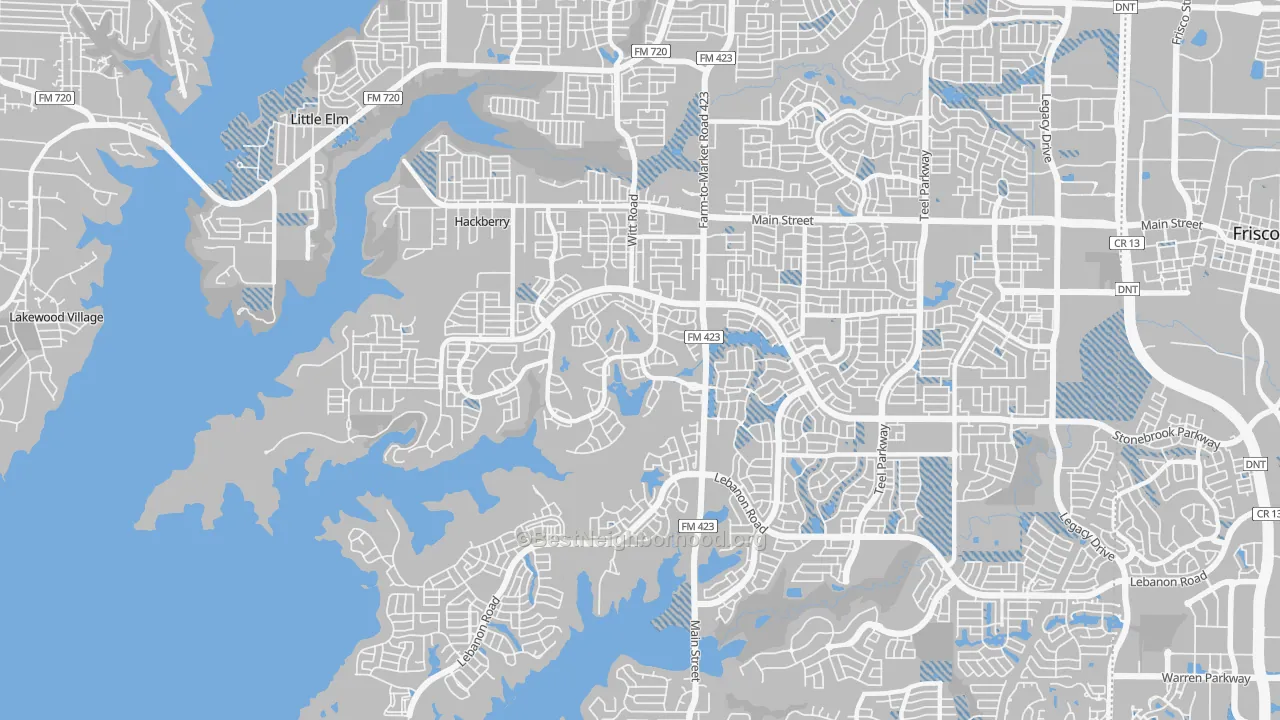 Transit Grade map of 75036, TX