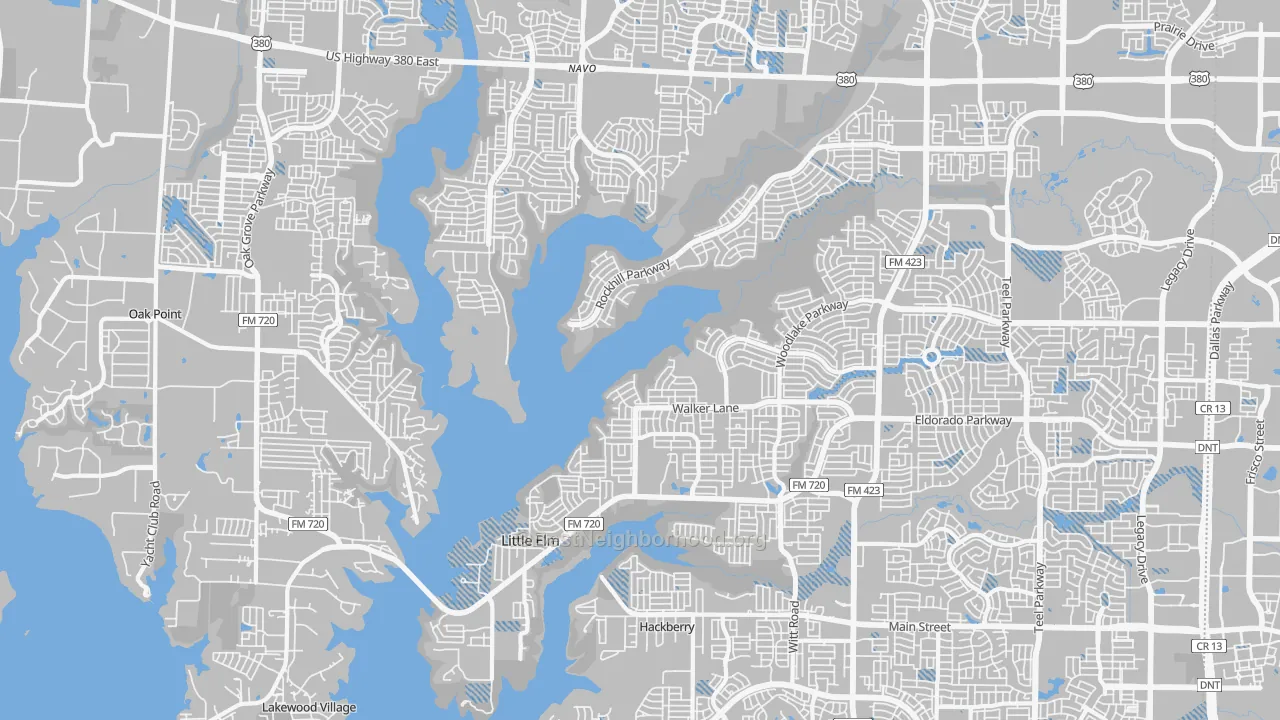 Transit Grade map of 75068, TX