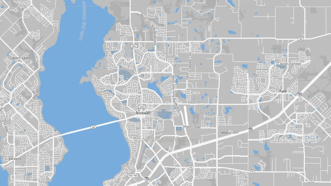 Transit Grade map of 75087, TX