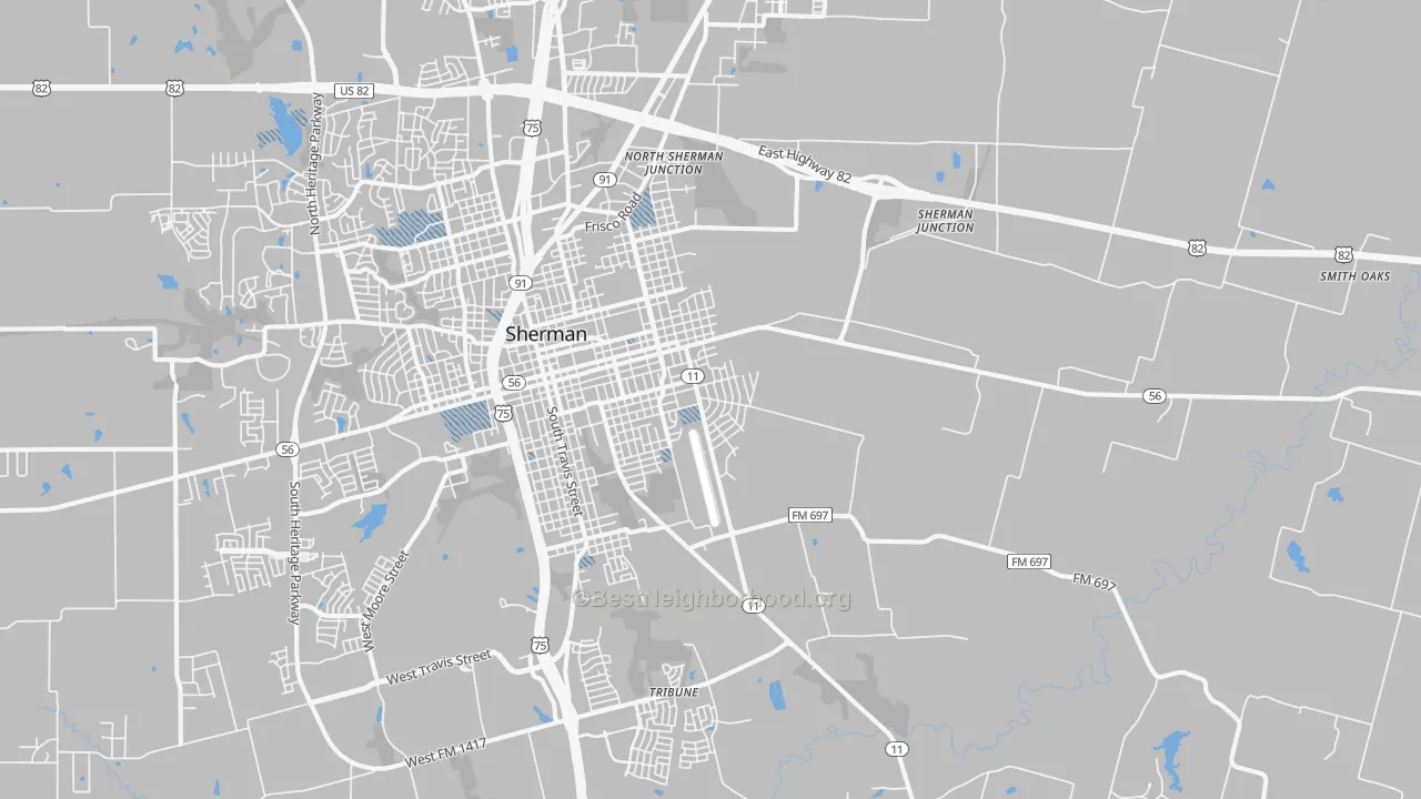 Transit Grade map of 75090, TX