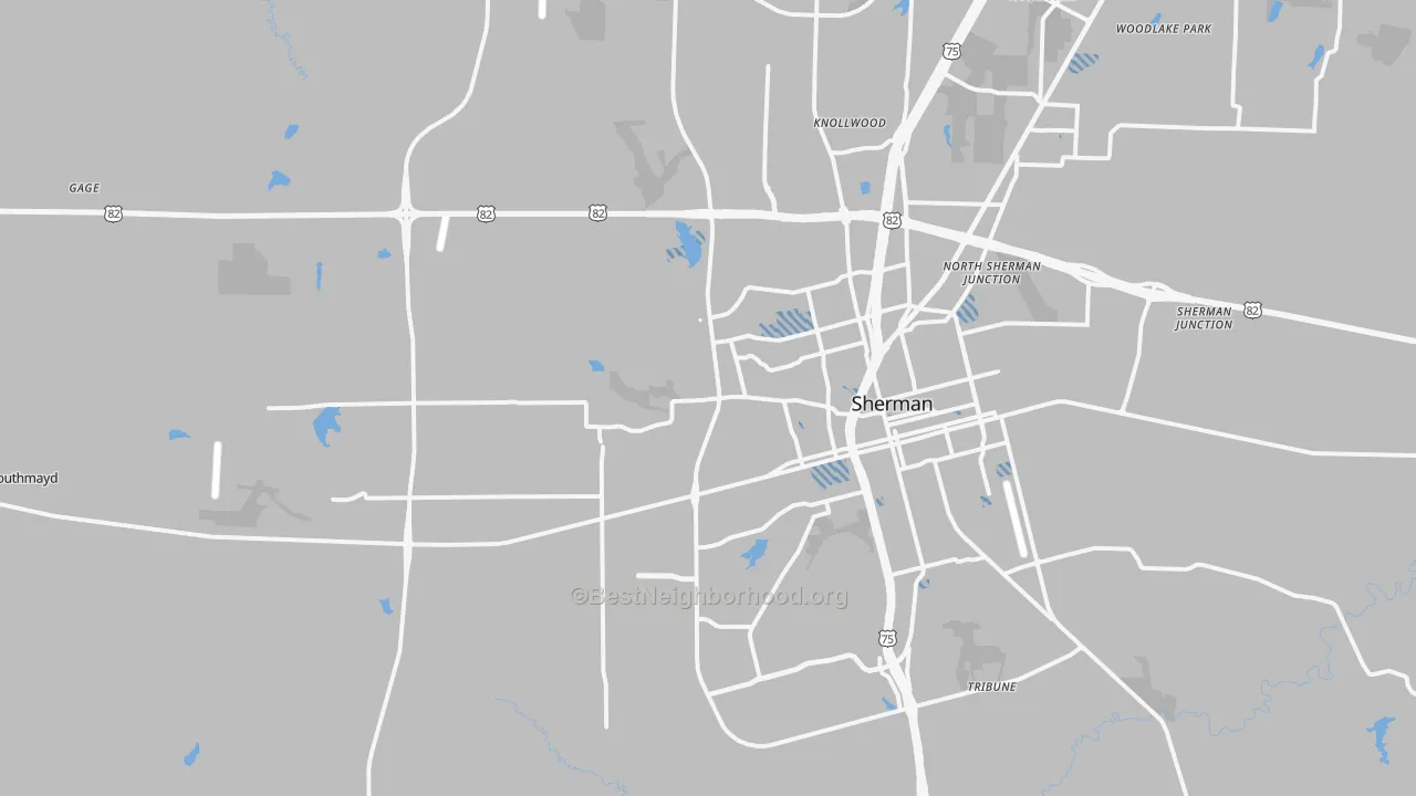 Transit Grade map of 75092, TX
