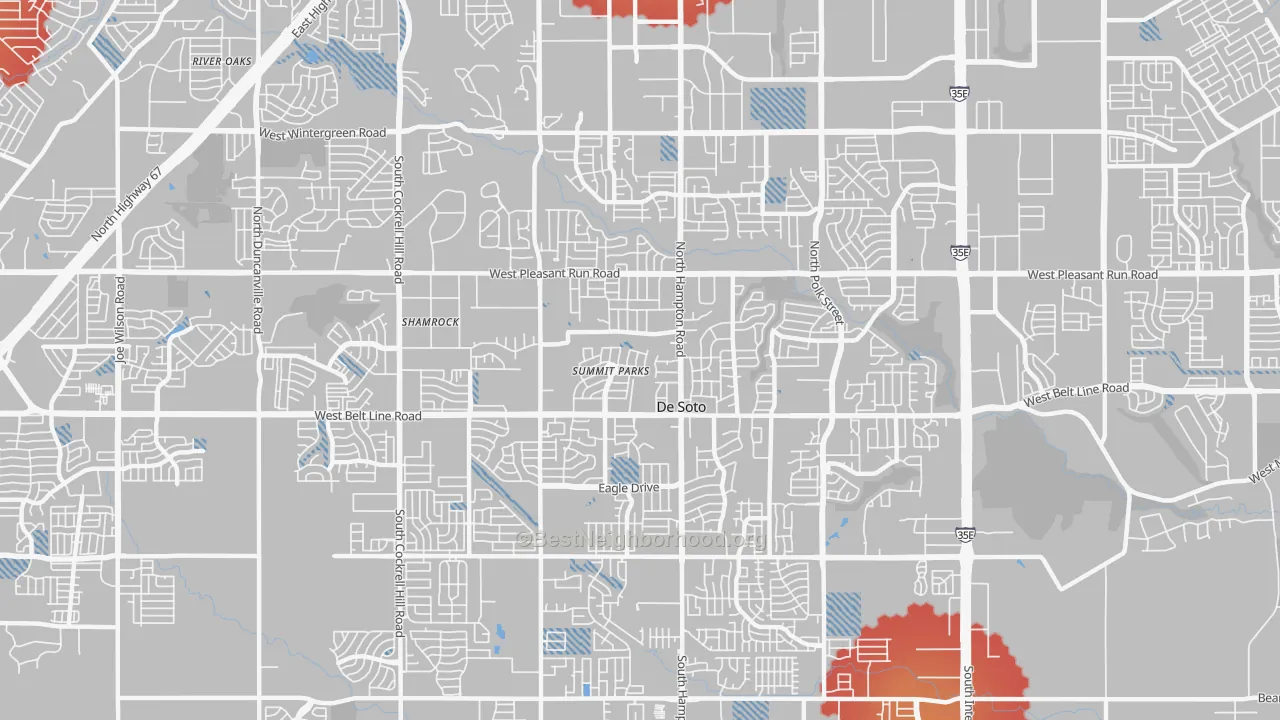 Transit Grade map of 75115, TX