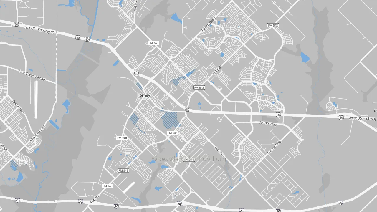 Transit Grade map of 75126, TX