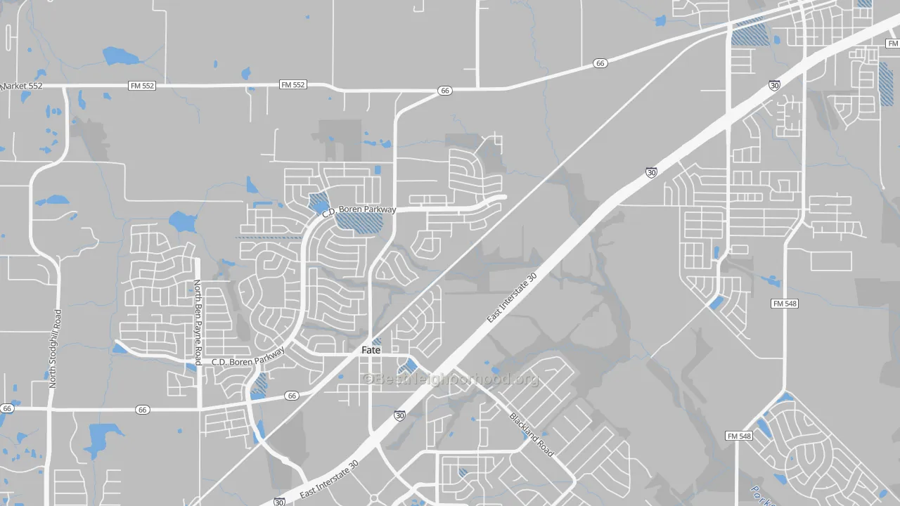Transit Grade map of 75132, TX