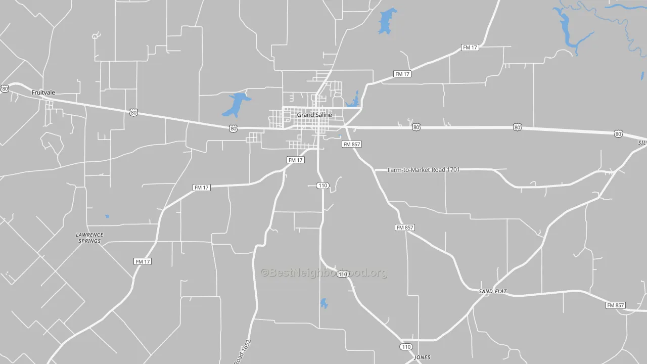Transit Grade map of 75140, TX
