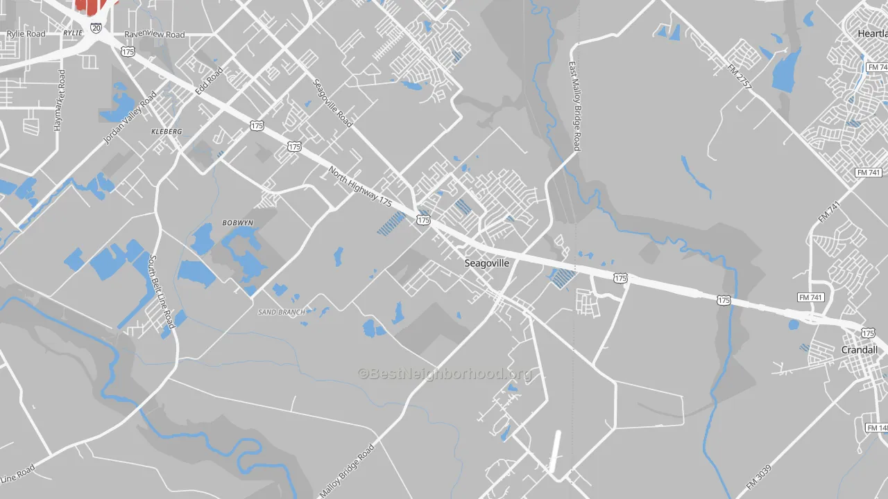 Transit Grade map of 75159, TX