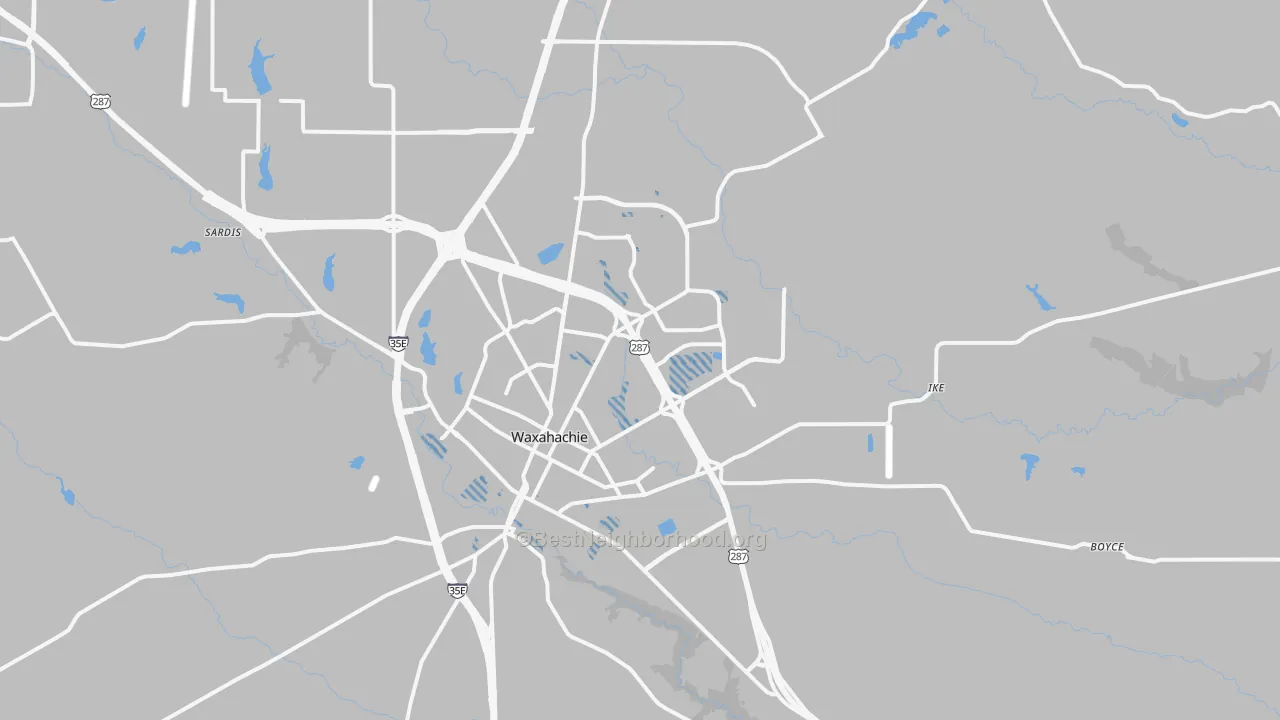 Transit Grade map of 75165, TX