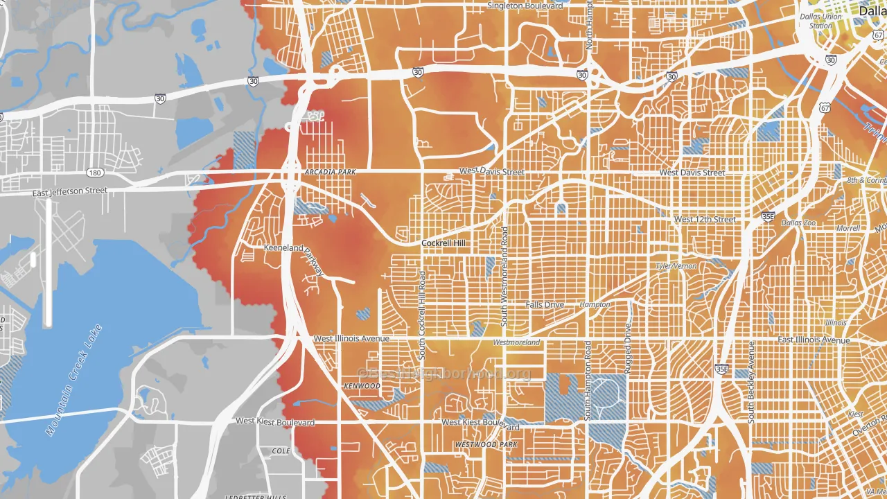 Transit Grade map of 75211, TX