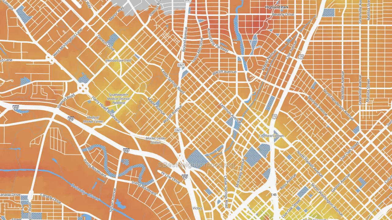 Transit Grade map of 75219, TX