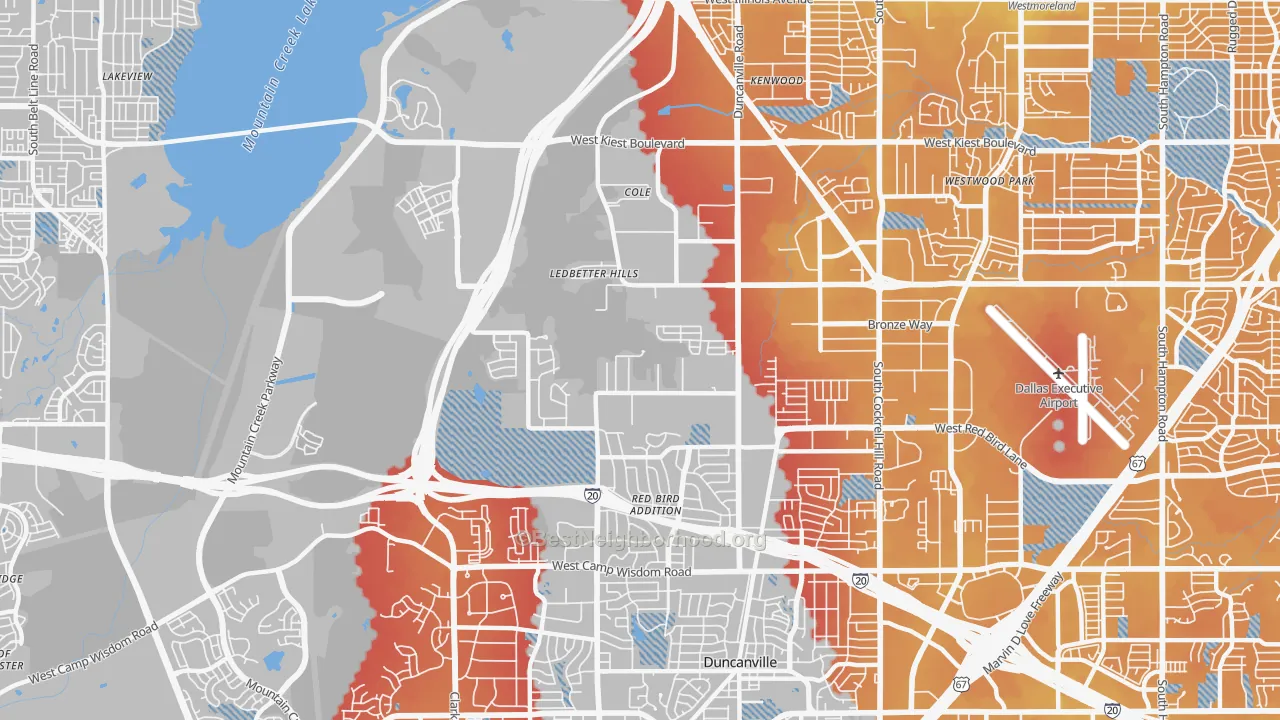 Transit Grade map of 75236, TX