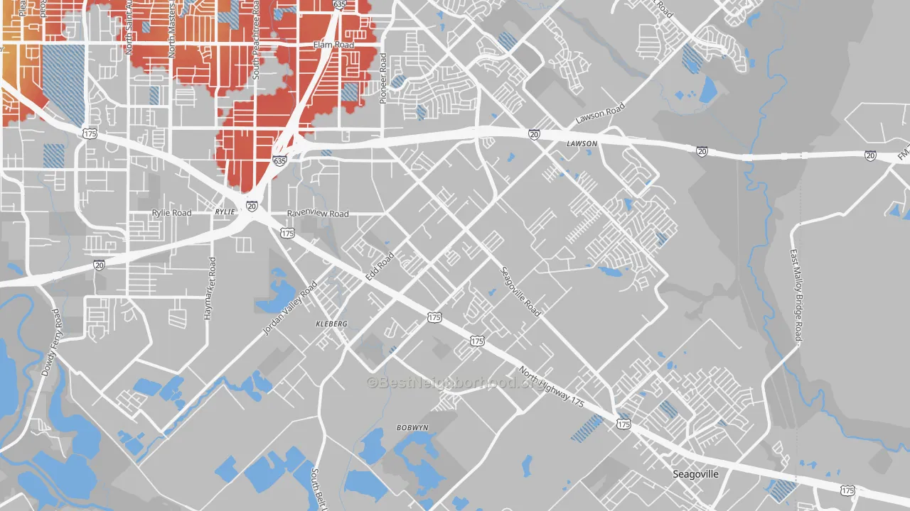 Transit Grade map of 75253, TX