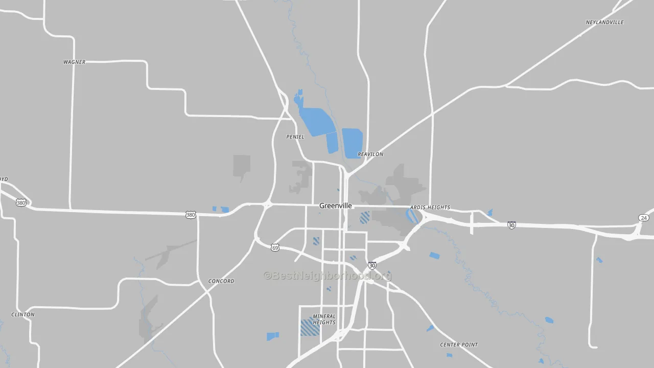 Transit Grade map of 75401, TX