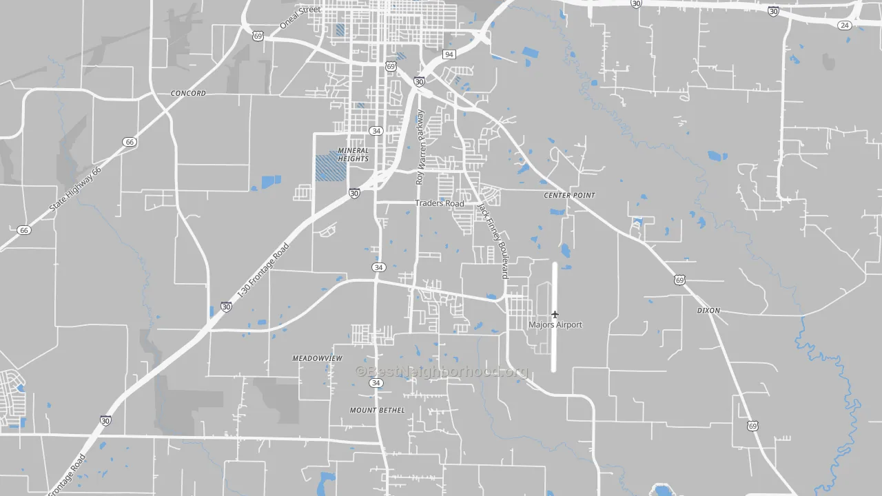 Transit Grade map of 75402, TX